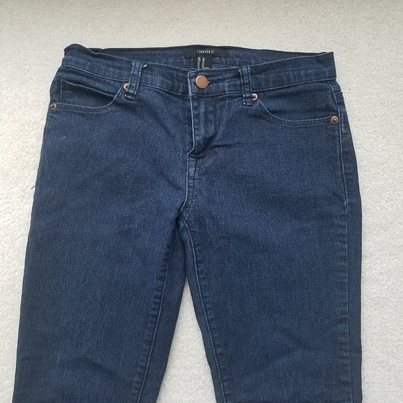 Dark Blue High Rise Skinny Jeggings Jeans - Picture 2 of 9